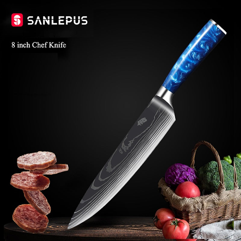 Professional Chef Knives Kitchen Knife Japanese 5CR15 440C High Carbon Stainless