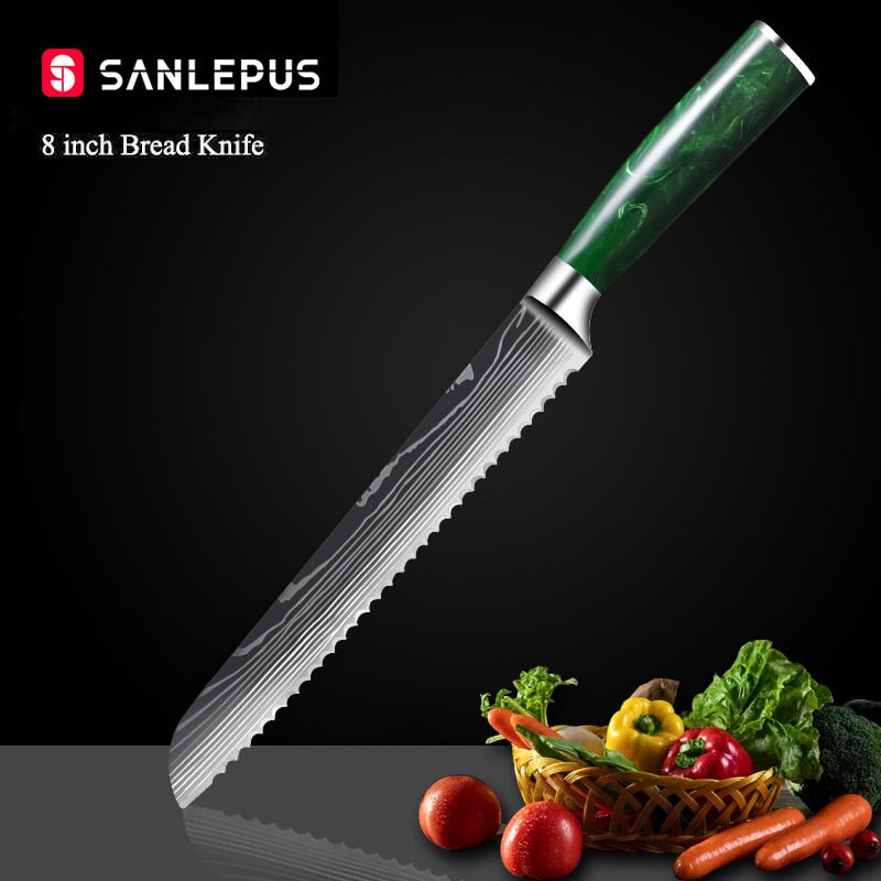 Professional Knife Set 10 Pcs Japanese Santoku Chef Knife Set