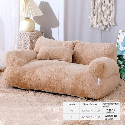 Cat and Dog- Luxury Cat Bed Sofa Winter Warm Cat Nest Pet Bed For Small Medium Dogs Cats Comfortable Plush Puppy Bed Pet Supplies