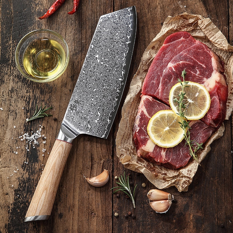 Professional Knive Set Elevate Your Culinary Experience with the 67-Layer Steel V Gold 10 Damascus Kitchen Knives