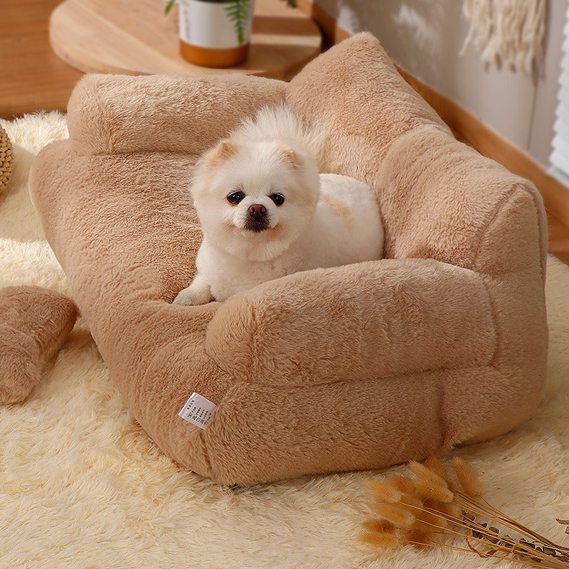 Cat and Dog- Luxury Cat Bed Sofa Winter Warm Cat Nest Pet Bed For Small Medium Dogs Cats Comfortable Plush Puppy Bed Pet Supplies