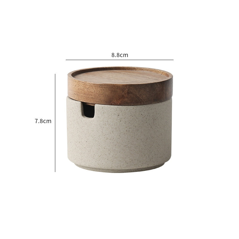 Japanese Kitchen Ceramic Seasoning Pot Condiment Box Set