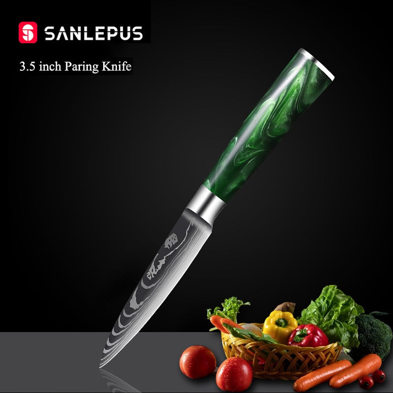 Professional Knife Set 10 Pcs Japanese Santoku Chef Knife Set