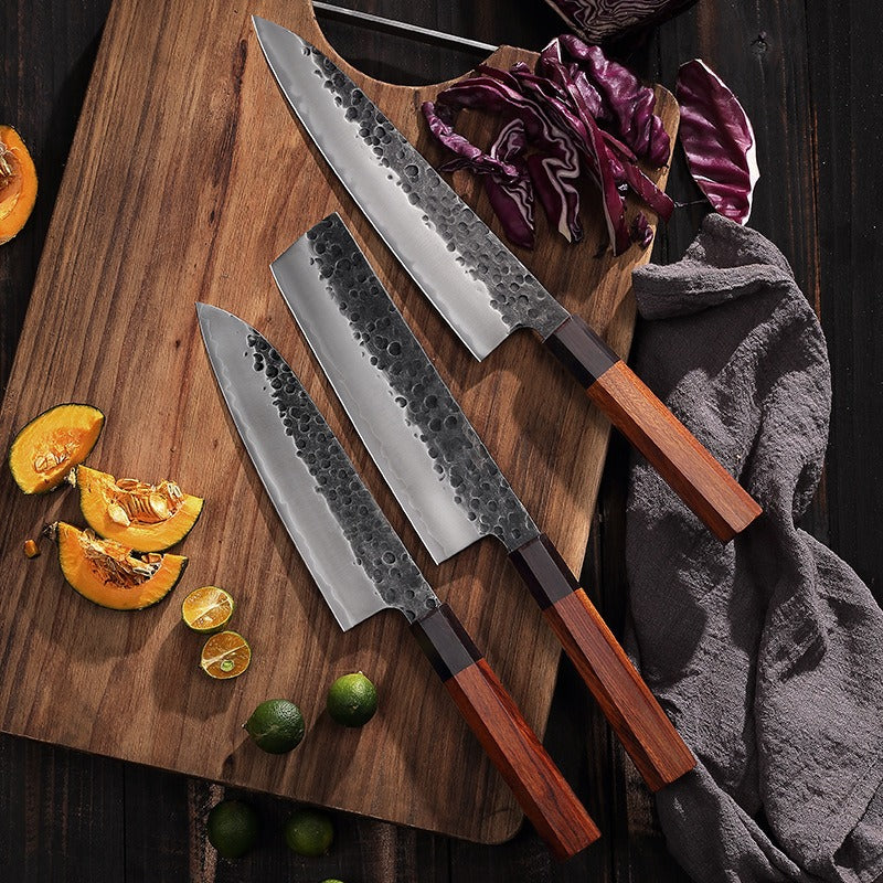 Professional Knive Set Forged Kitchen Knife 9cr18MOV Stainless Steel Slicing Knife Santoku Knife Kitchen Salmon Sashimi Knife Meat Cleaver