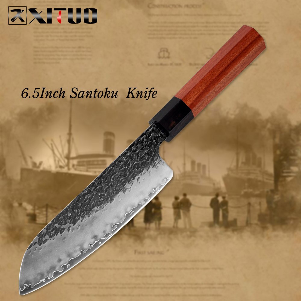 XITUO Kitchen Chef Knife Three-layer Steel Handmade Forged Sharp Cleaver Kiritsuke Boning Santoku Paring Knives Cooking Tools