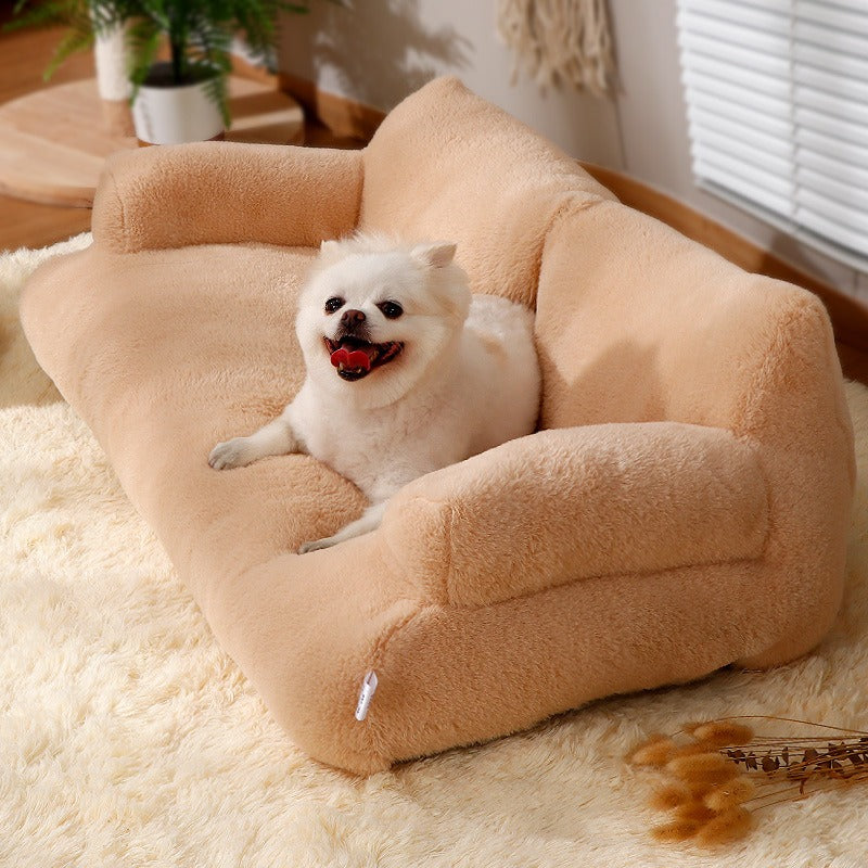 Cat and Dog- Luxury Cat Bed Sofa Winter Warm Cat Nest Pet Bed For Small Medium Dogs Cats Comfortable Plush Puppy Bed Pet Supplies