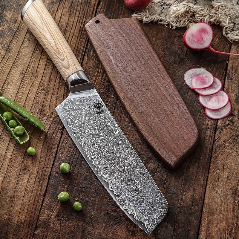 Professional Knive Set Elevate Your Culinary Experience with the 67-Layer Steel V Gold 10 Damascus Kitchen Knives