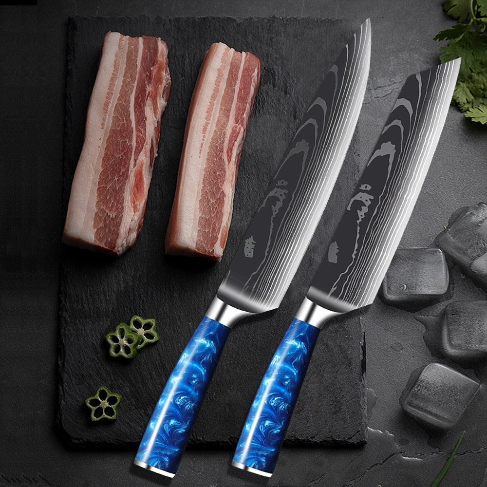 Professional Chef Knives Kitchen Knife Japanese 5CR15 440C High Carbon Stainless