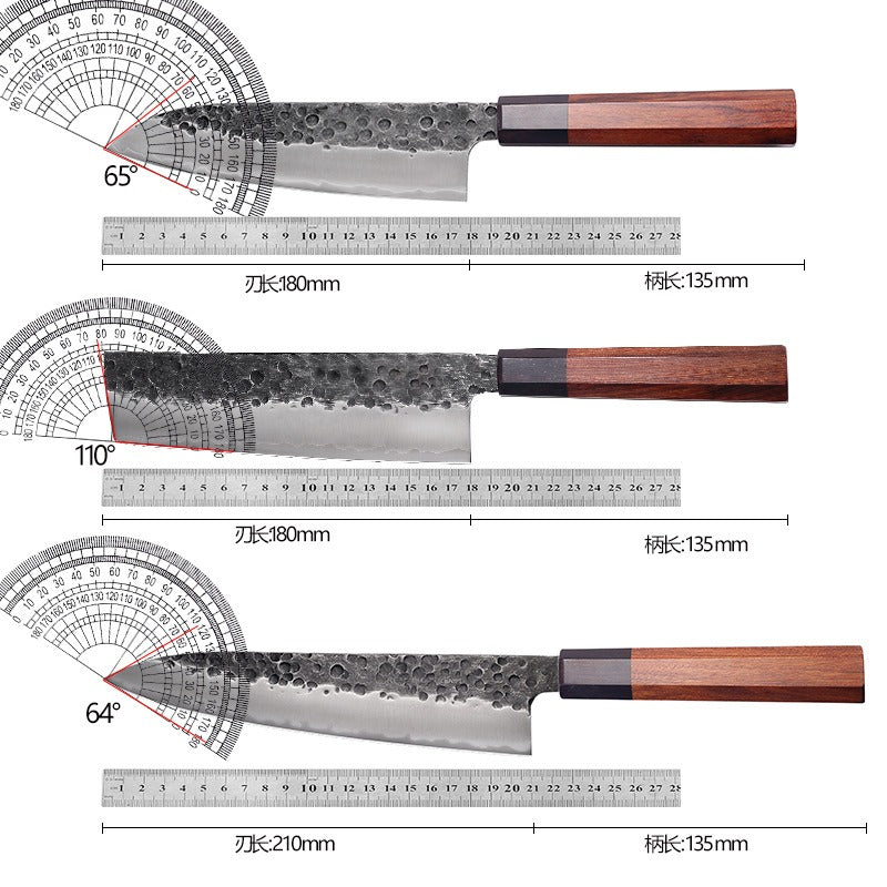 Professional Knive Set Forged Kitchen Knife 9cr18MOV Stainless Steel Slicing Knife Santoku Knife Kitchen Salmon Sashimi Knife Meat Cleaver