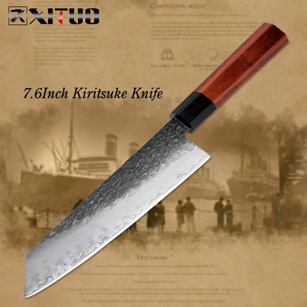 XITUO Kitchen Chef Knife Three-layer Steel Handmade Forged Sharp Cleaver Kiritsuke Boning Santoku Paring Knives Cooking Tools