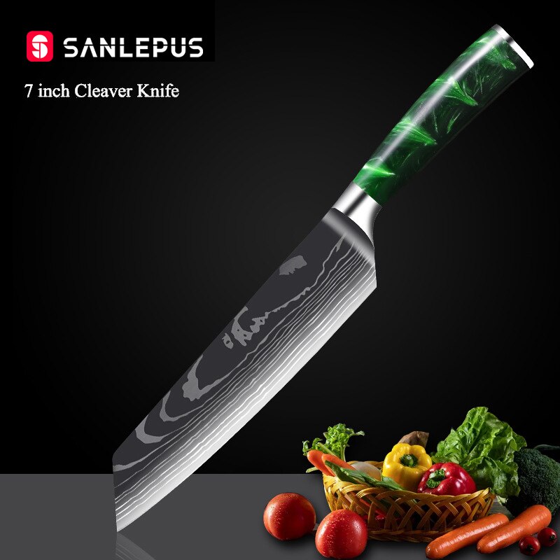 Professional Knife Set 10 Pcs Japanese Santoku Chef Knife Set