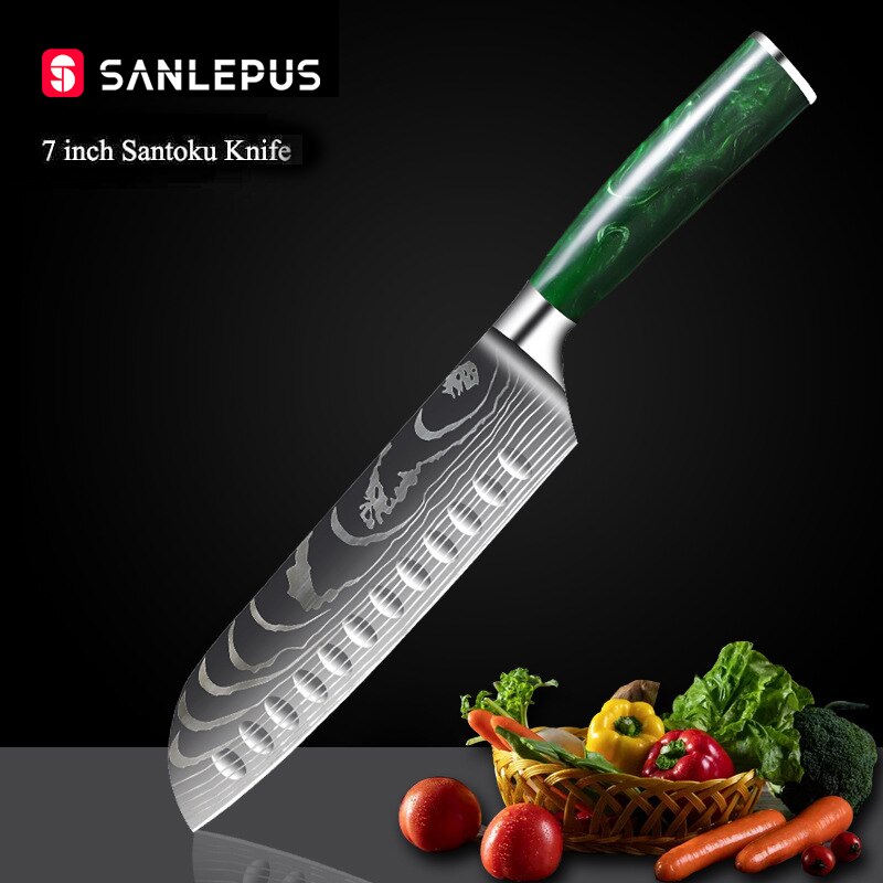 Professional Knife Set 10 Pcs Japanese Santoku Chef Knife Set