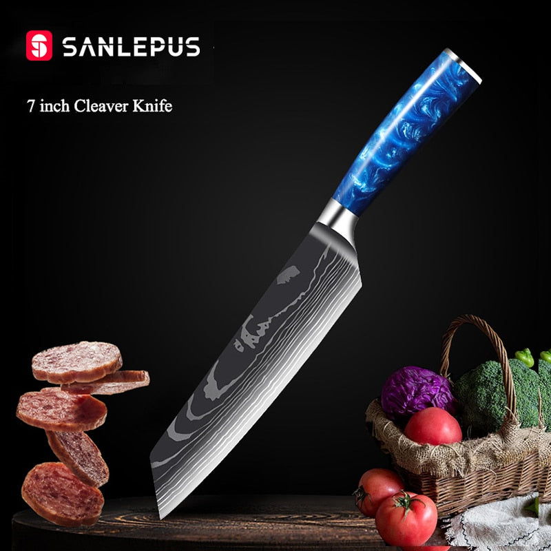 Professional Chef Knives Kitchen Knife Japanese 5CR15 440C High Carbon Stainless